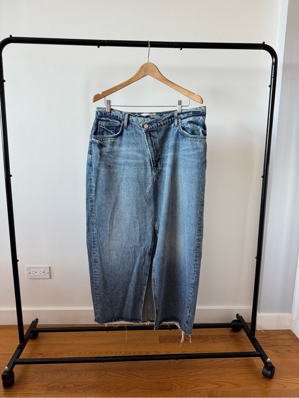 Reformation denim skirt